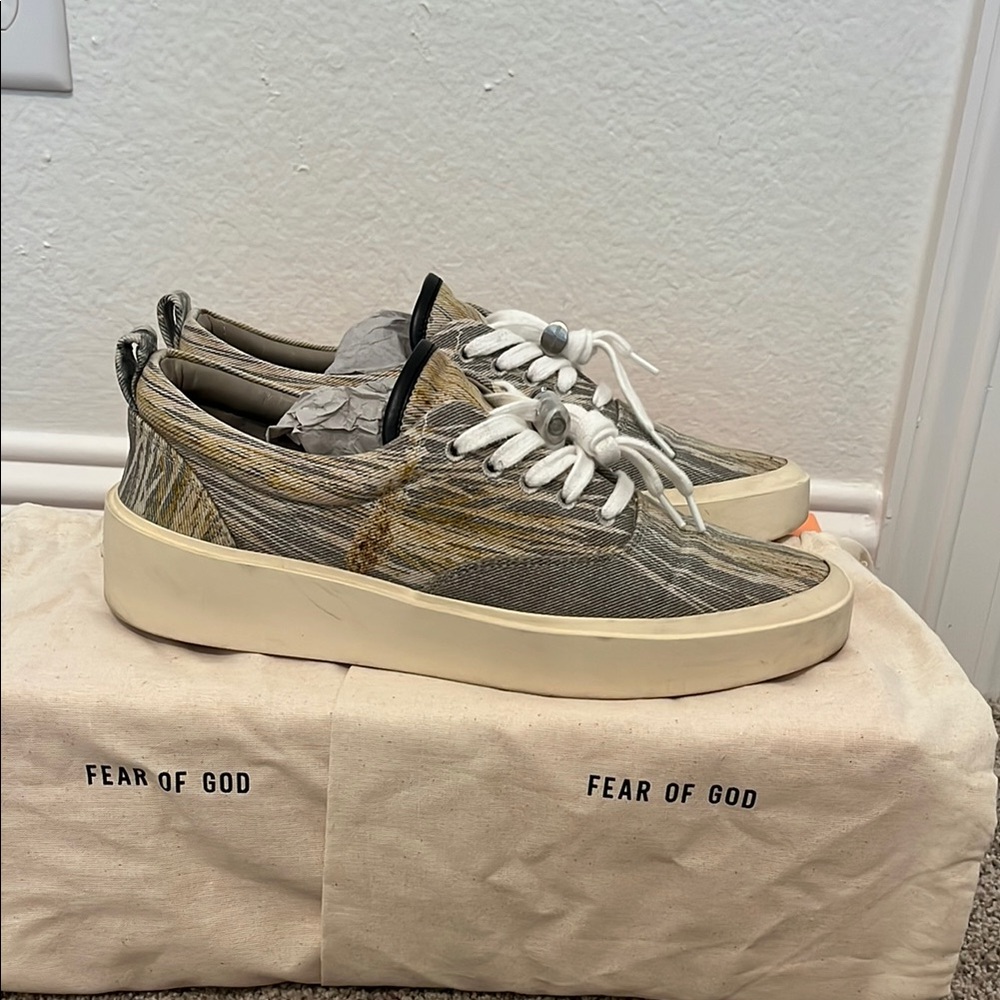 Fear of God Gray and Brown Sneakers Classic Minimalist Design